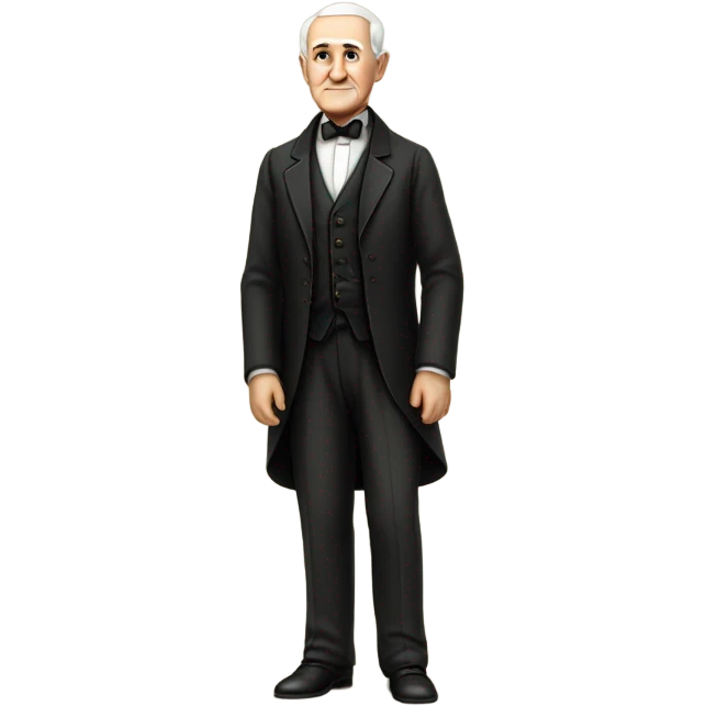 Thomas Edison  full body realistic standing emoji