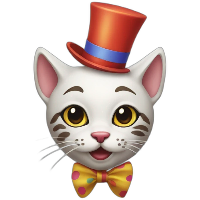 Cat clown emoji