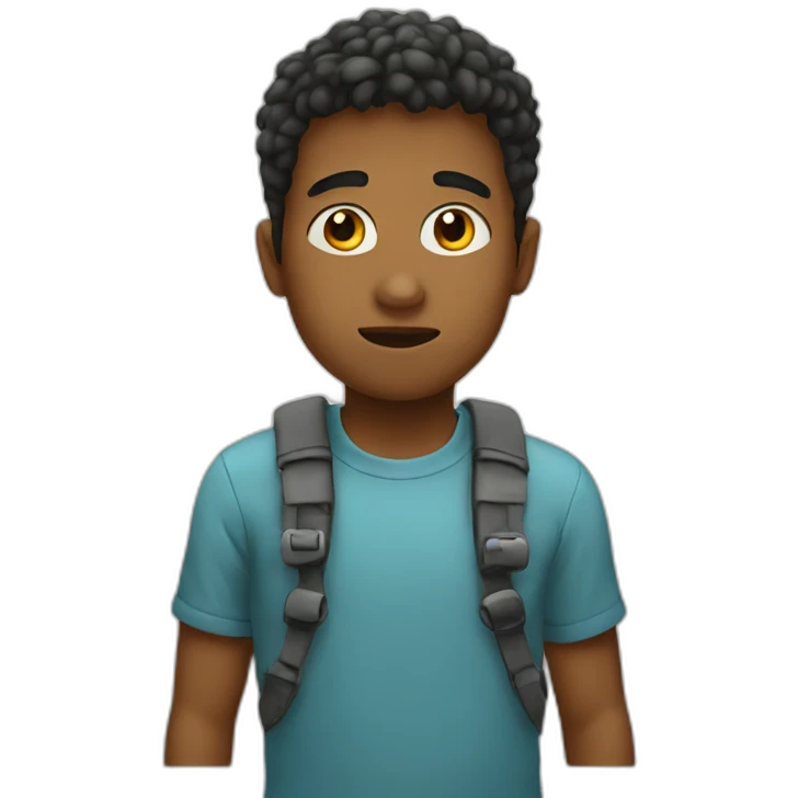 A boy thinking emoji