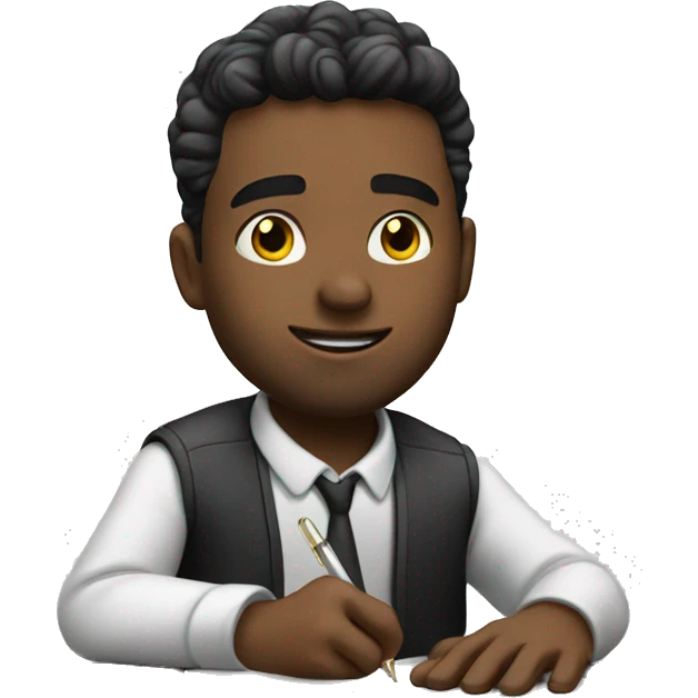 Me signing a contract emoji