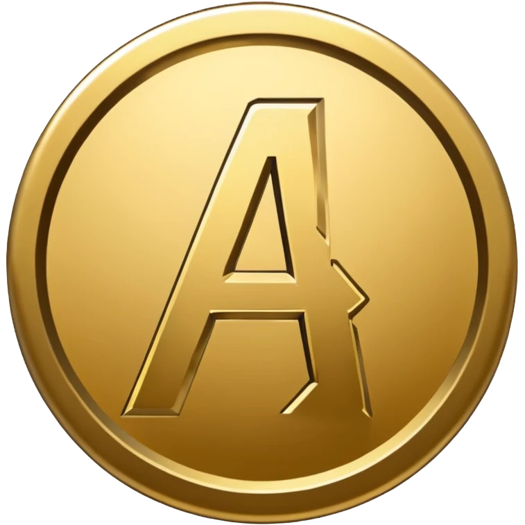 avengers logo gold color with transparent background emoji