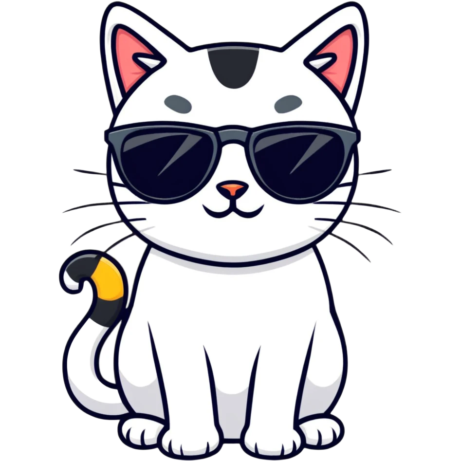 Cat with sunglasses emoji