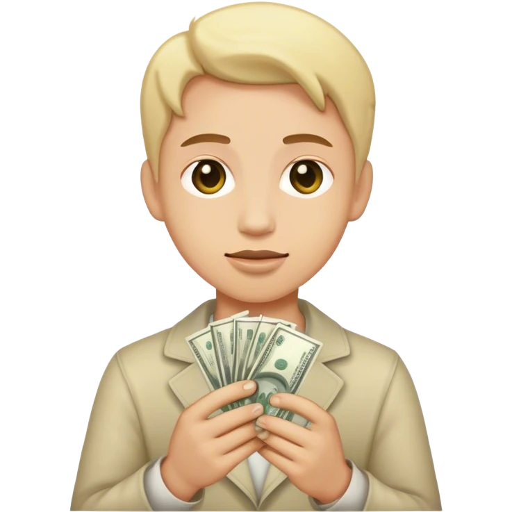 persona con dinero emoji
