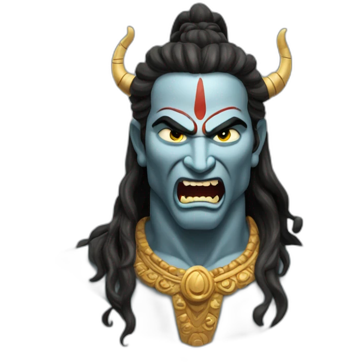 Lord Shiva in anger emoji