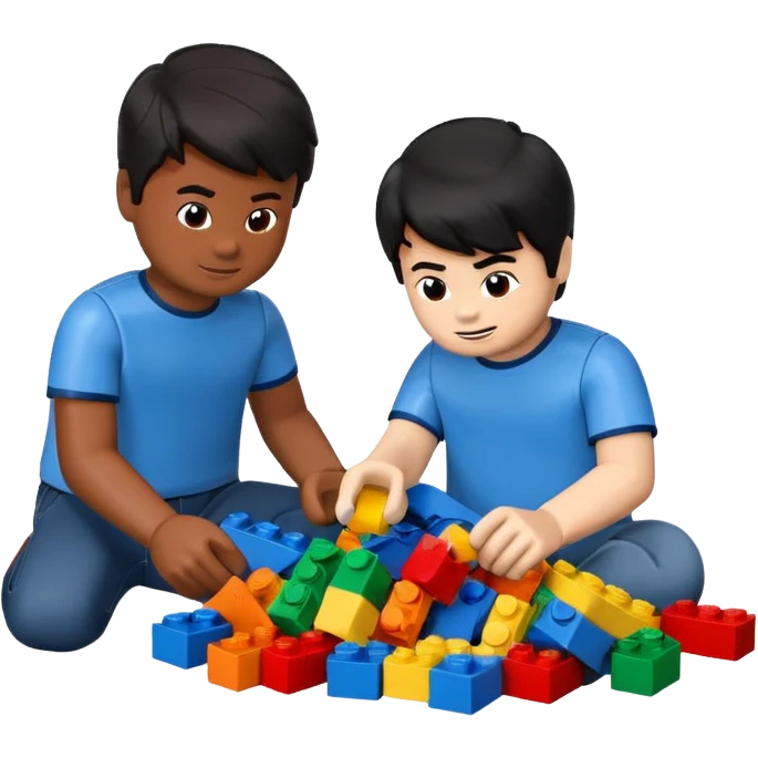 2 boy Lego sets and all I need to know about this game are they all black brown emoji