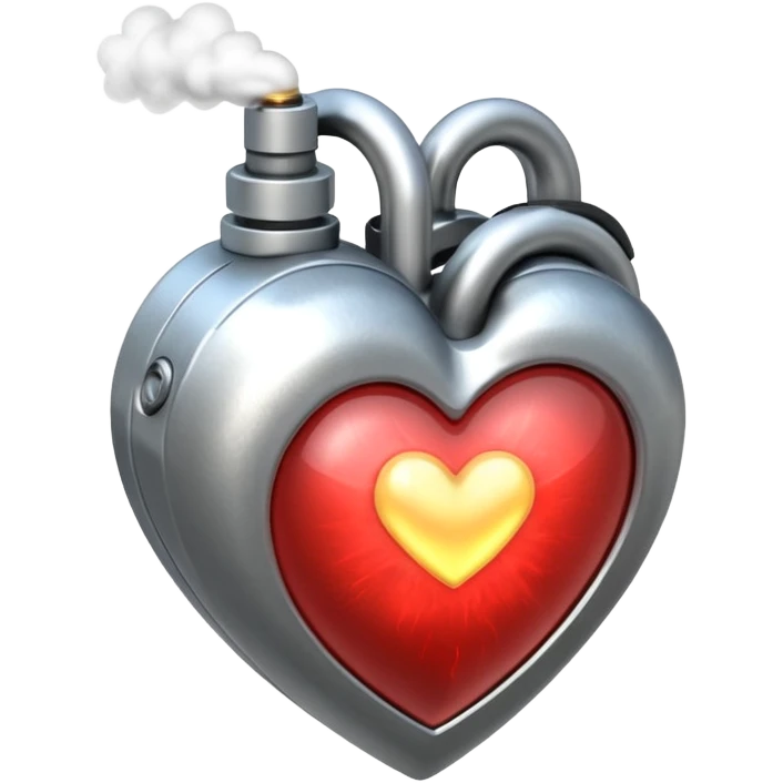 heart shaking with pressure and steam emoji