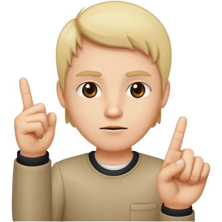 straight face with middle finger up emoji