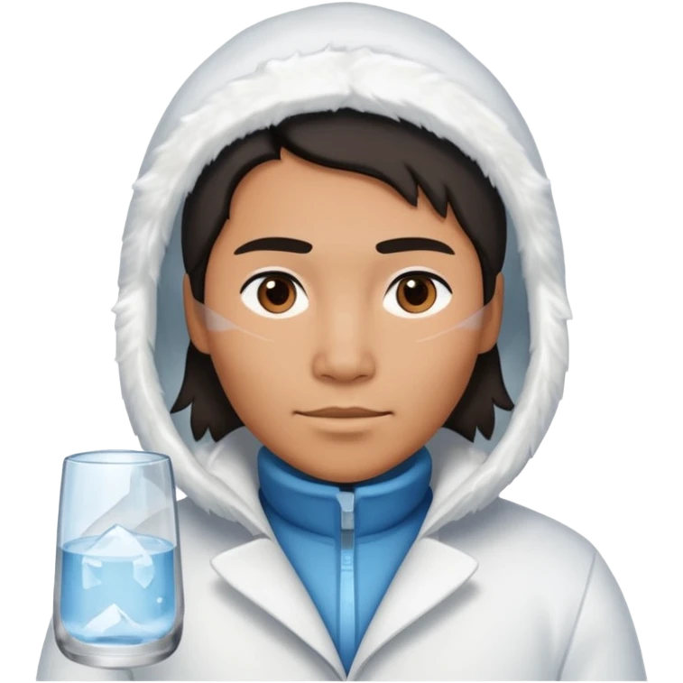 Antarctica person, eskimo glass, white coat emoji