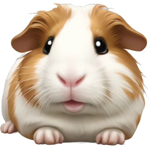 Guineapig laying down very cute but realistic emoji