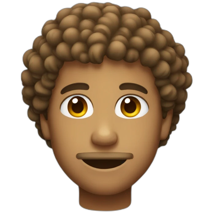curly hair with biceps emoji