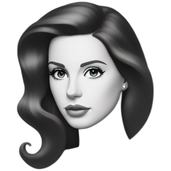 Lana Del Rey “Ultraviolence” letter emoji in black and white. Only the text UV emoji