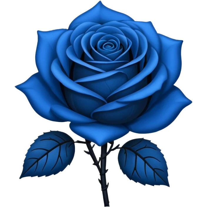 blue-black rose emoji