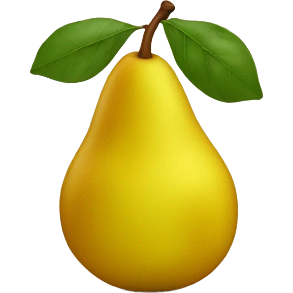 Golden yellow pear emoji