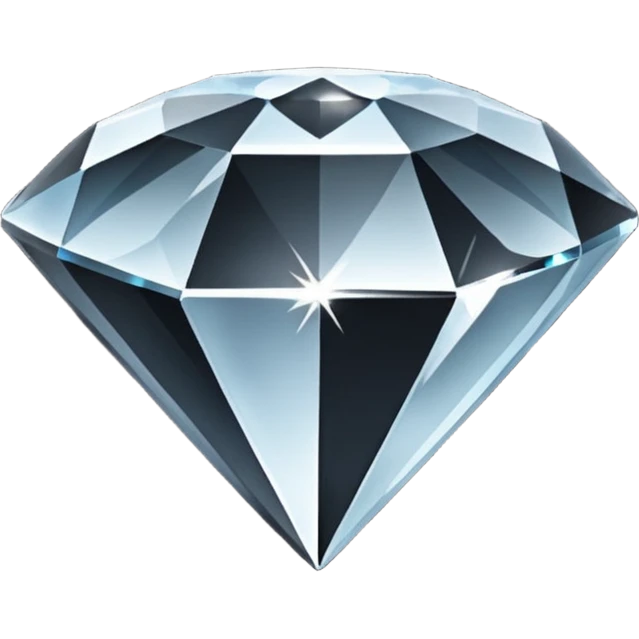Un Emoji diamant Noir emoji