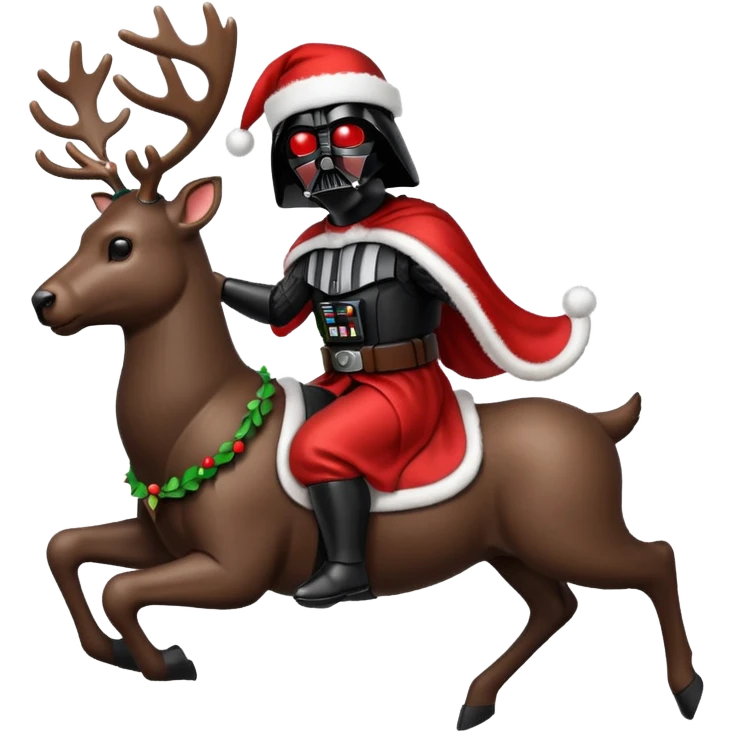 darth vader riding reindeer christmas emoji