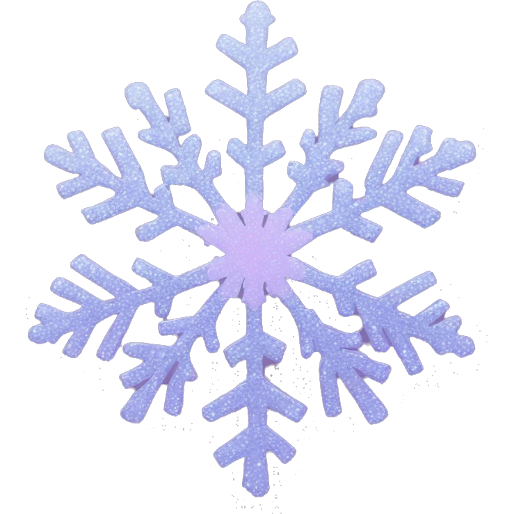 Lilac glitter snowflake emoji