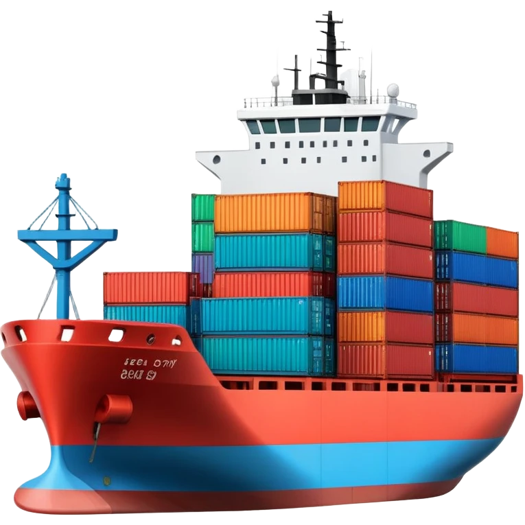 cargo ship with containers emoji