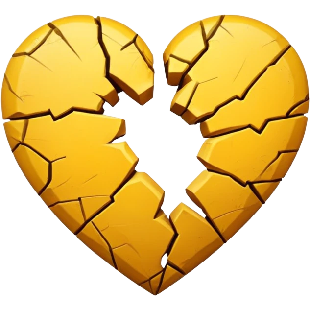 Broken yellow heart emoji emoji