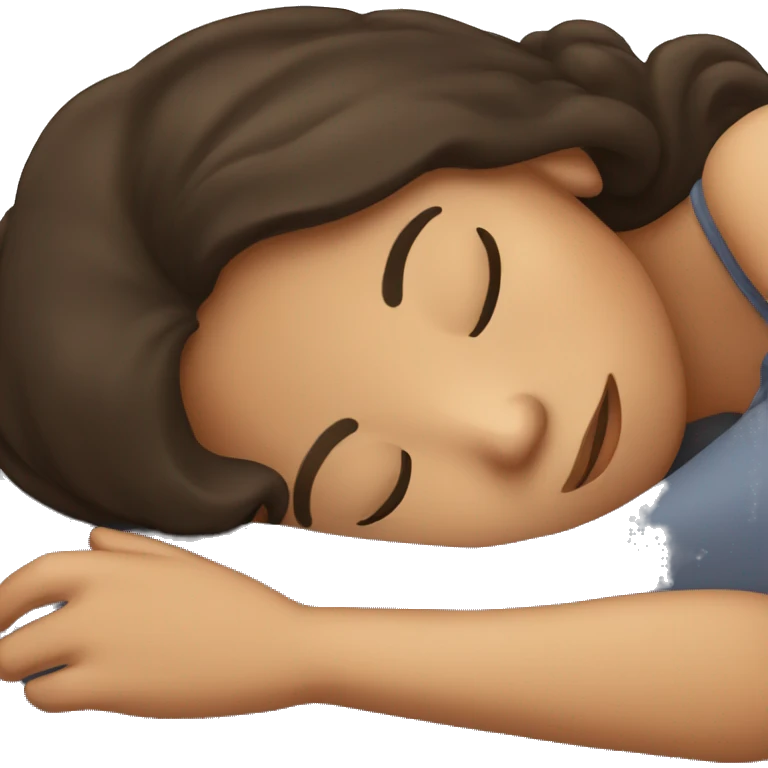 Brunette girl sleeping emoji