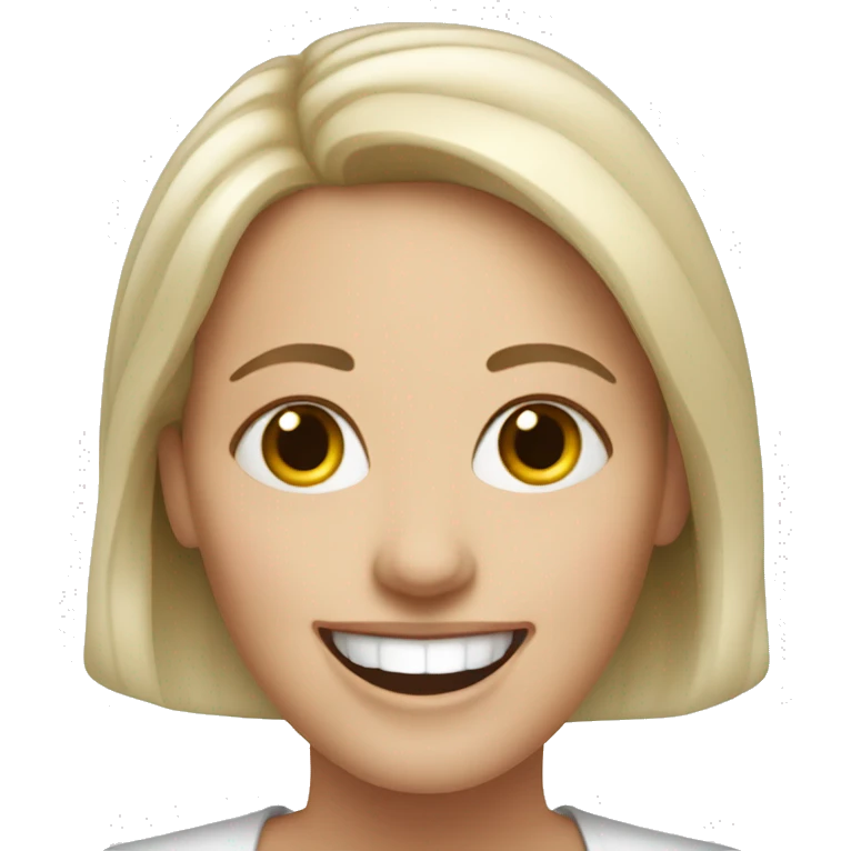 happy white woman client emoji