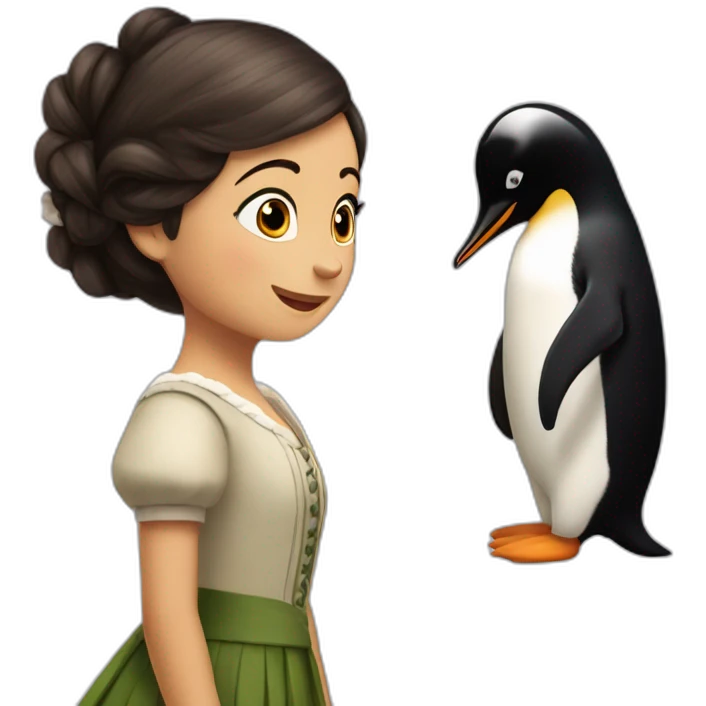 Aurélie aime les pingouins emoji