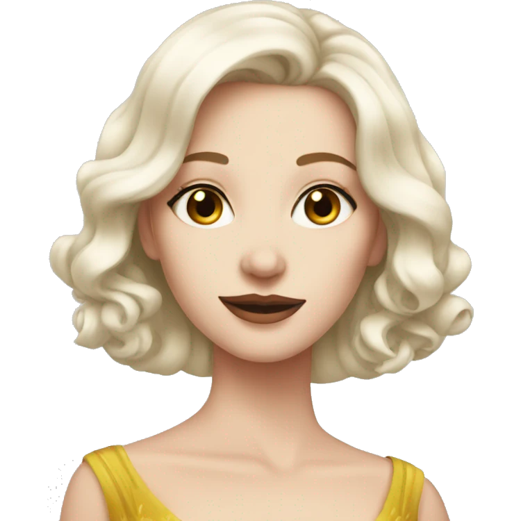 White-skinned beauty in dress emoji