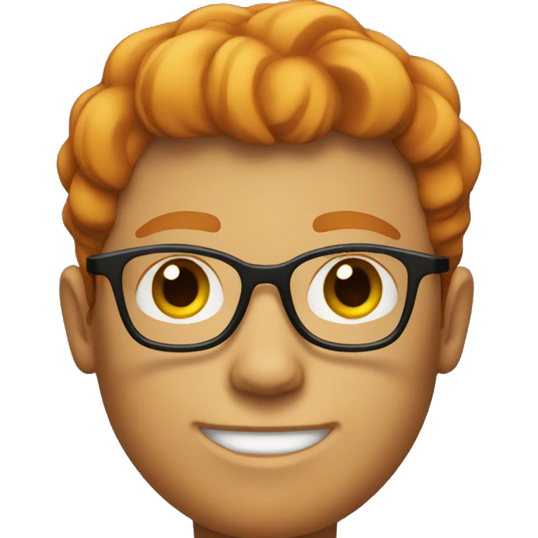 ginger male with glasses emoji