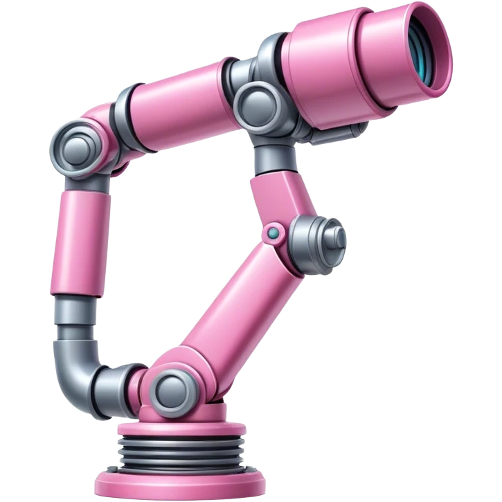 pink robotic arm carrying a sales pipeline emoji