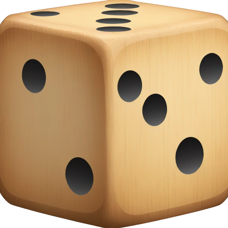 wooden dice emoji