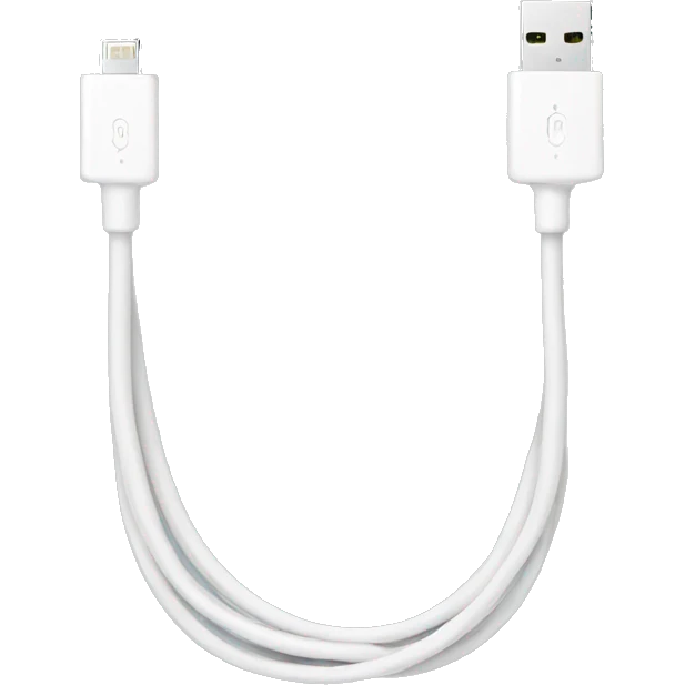 White usb cable emoji