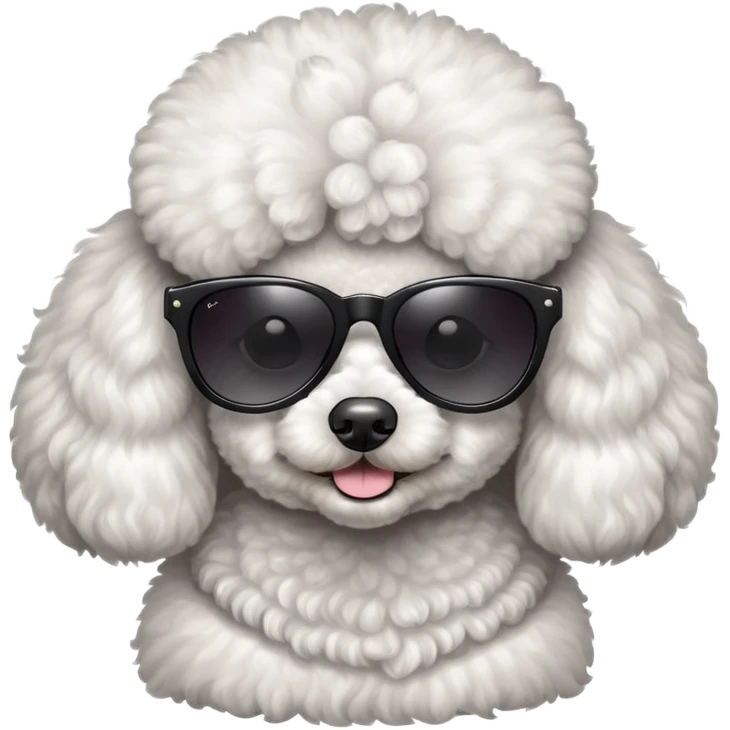 poodle wearing sunglasses emoji