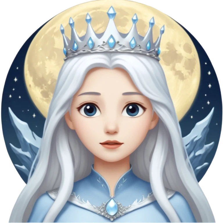 👱🏻‍♀️❄️🌕I want a snow queen with a moon behind her emoji