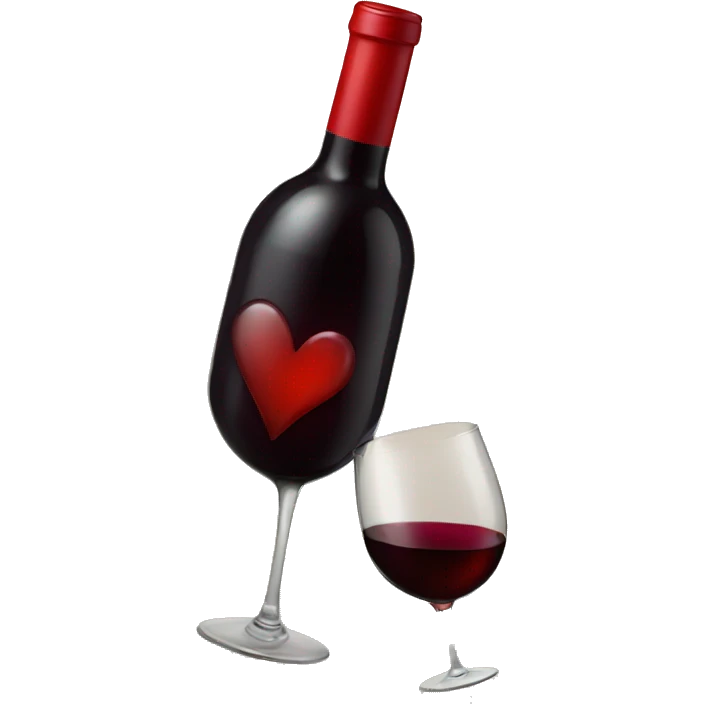 Red wine heart emoji