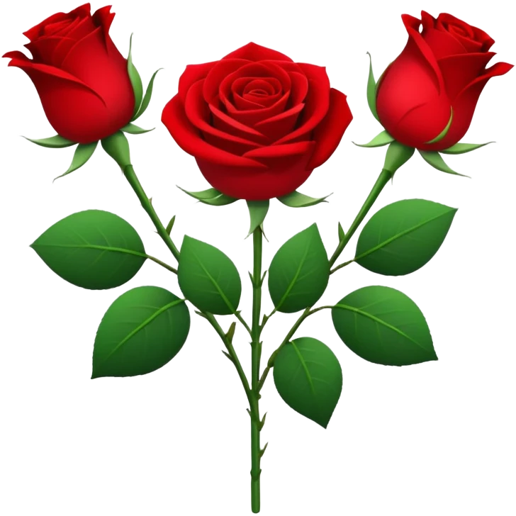 One red flower and one white flower in bouquet emoji