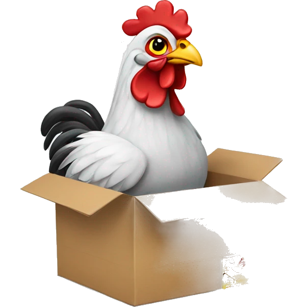 Gallina con guantes de Box emoji