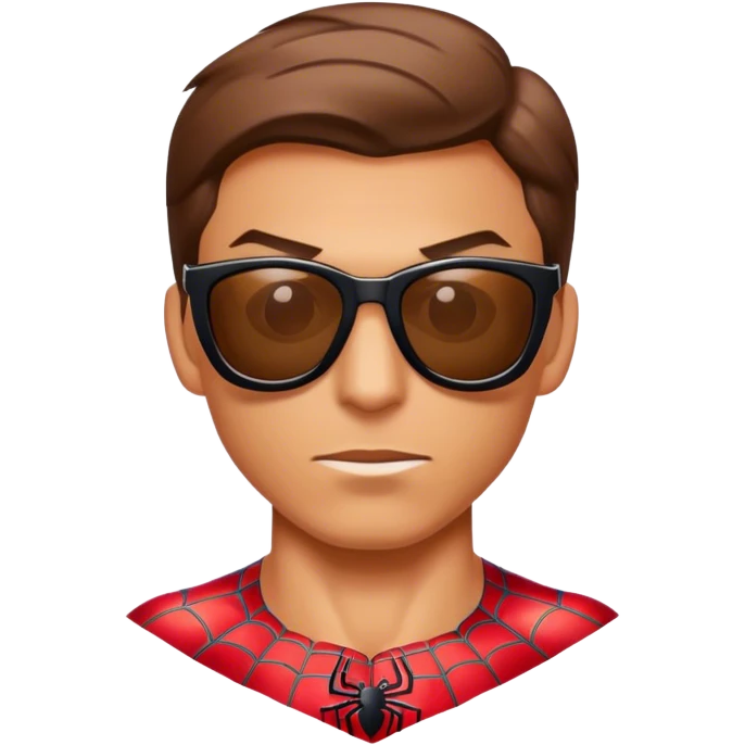 Spiderman mit einer Sonnenbrille emoji