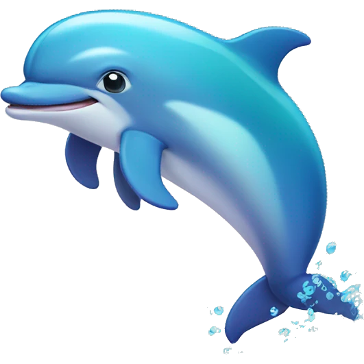 Colorful dolphin emoji