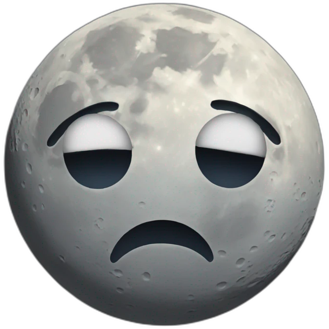 Sad moon emoji