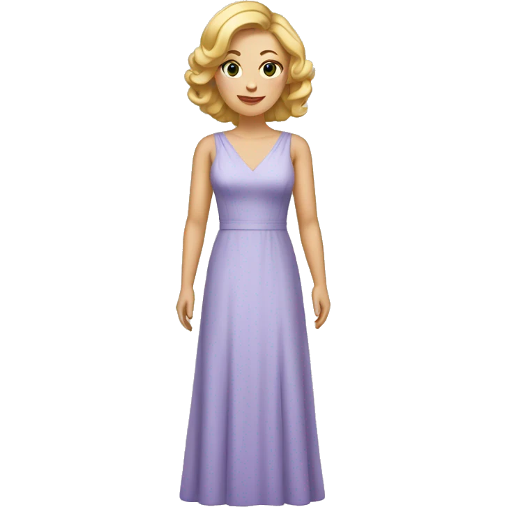 White woman in dress emoji