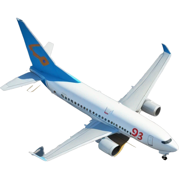 Boing 737 in aero port  emoji