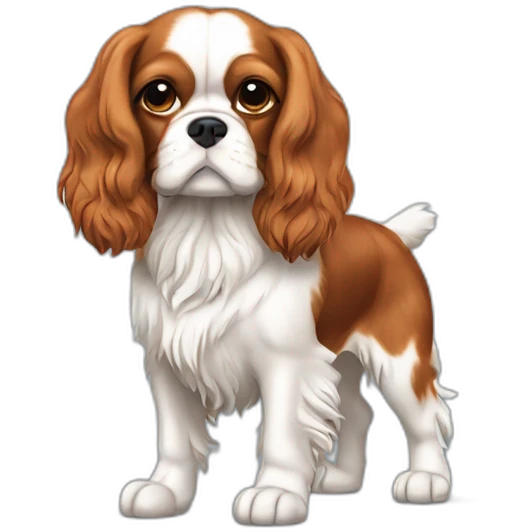  Cavalier King Charles Spaniel full body stand up emoji