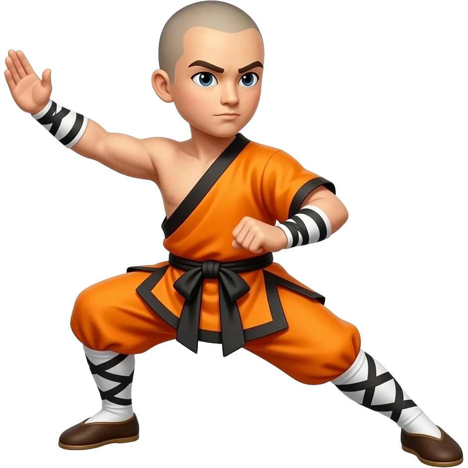Shaolin kung fu pose emoji