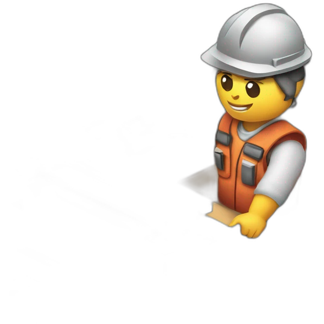 isometric fabricator working in creative workshop cnc machine woodshop metalshop industrial  emoji