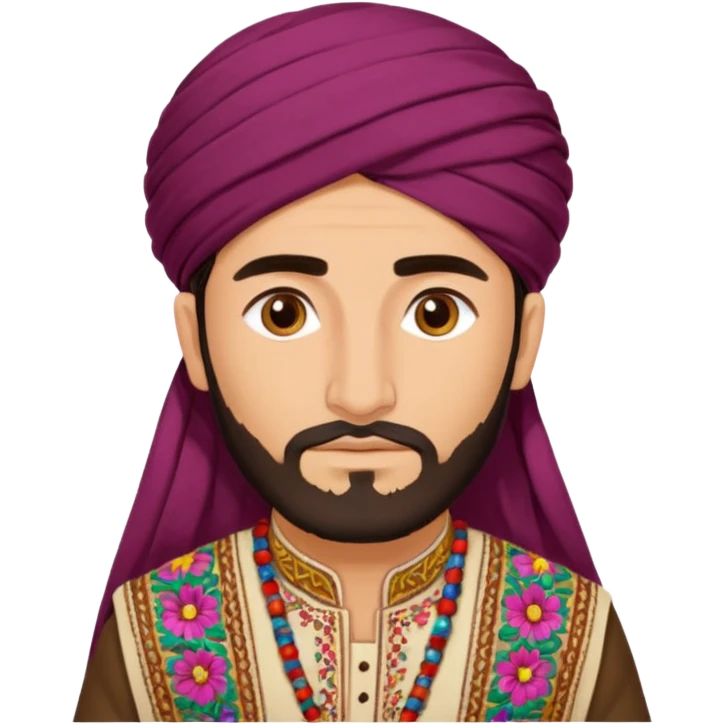 Pashtun man in traditional attire emoji
