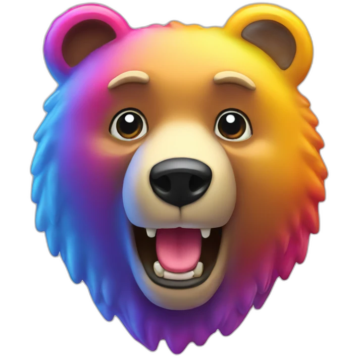 bear,colorful,transparent,gummy emoji