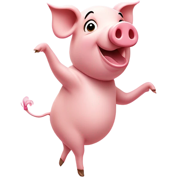 Balerina pig emoji