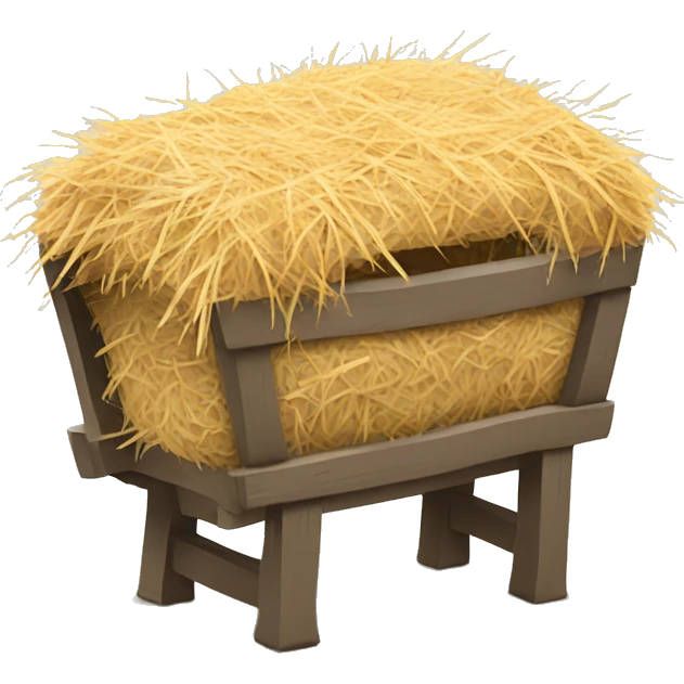 Manger with hay emoji