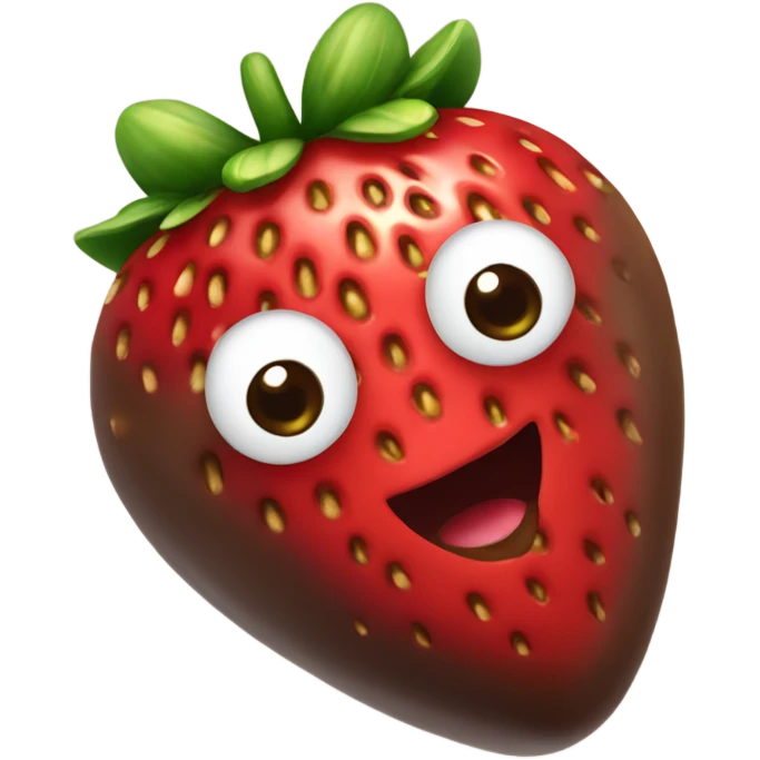 Chocolate strawberry emoji