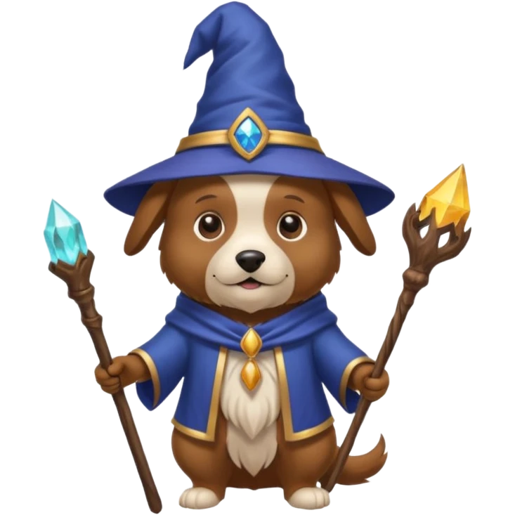 Dog wizard emoji