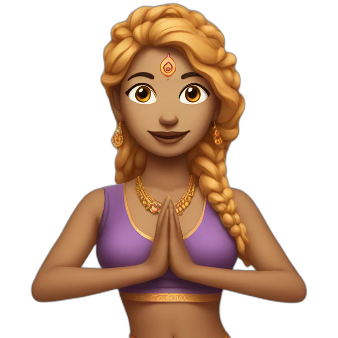 Yogini taking a selfie emoji